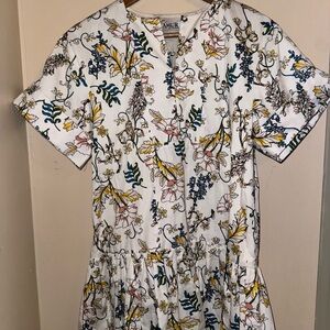 AMUR Floral Print Midi Dress